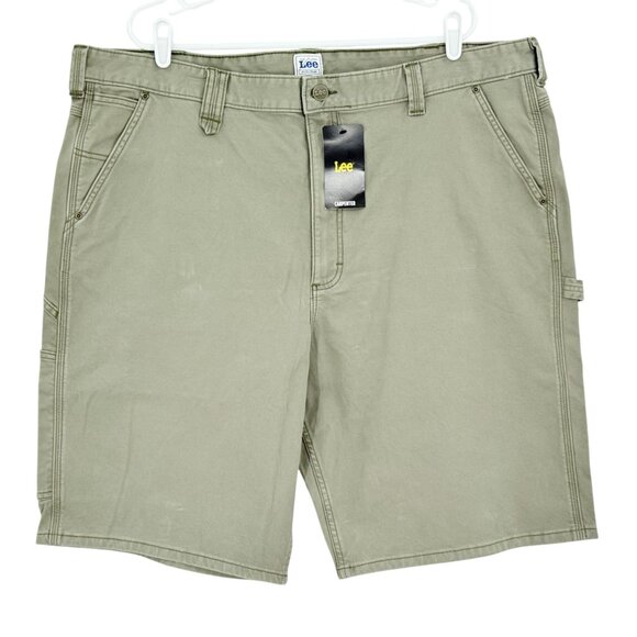Lee Workwear Men's Muted Olive Pocket Tool Heavy Duty Carpenter Shorts Sz 44 NWT - Picture 1 of 10